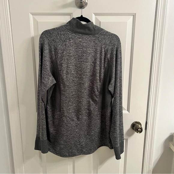 Grey Front Zip Athletic Top - Picture 4 of 4